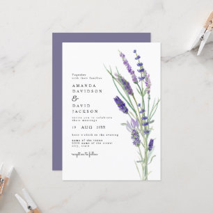 Greenery Lavender Lilac Lila Lila Garden Wedding Einladung