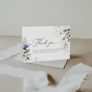 Greenery Lavender Mariage Flat Merci Cartes