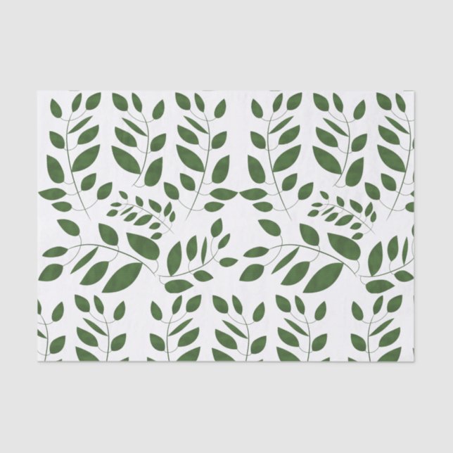 Greenery Leaf Pattern Seidenpapier (Vorderseite)