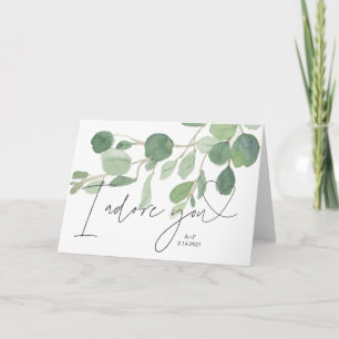 Greenery Liebe Card für Ihn, Jubiläumskarte Karte
