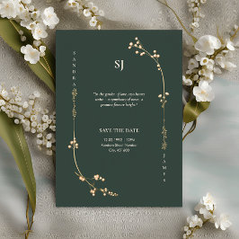 Greenery Luxuriöse Hochzeitseinladung Einladung
