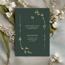 Greenery Luxuriöse Hochzeitseinladung