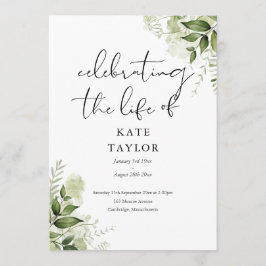 Greenery Memorial Funeral Order Of Service  Programm