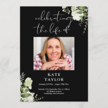 Greenery Memorial Funeral Order Of Service 