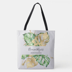 Greenery Palm Blätter Gold Sand Tropical Tasche