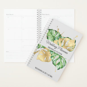 Greenery Palm Gold Tropical Sand Wedding Planer