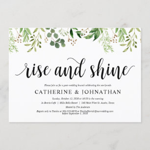 Greenery Post Wedding Brunch Elopement Empfang Einladung
