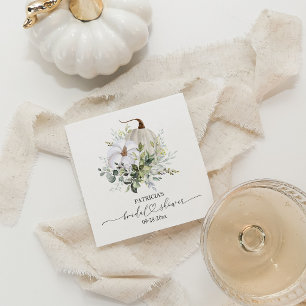 Greenery Pumpkin Fall Brautparty Serviette