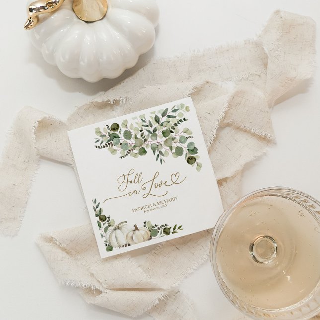 Greenery Pumpkin Hochzeit im Herbst Serviette (Von Creator hochgeladen)