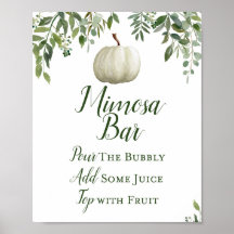 Greenery Pumpkin Sign, Brautparty Sign