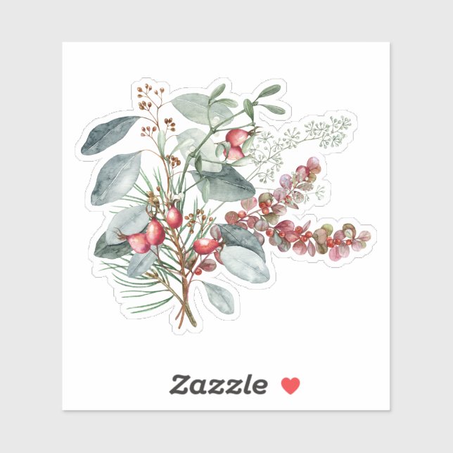 Greenery Red Green Sticker (Blatt)