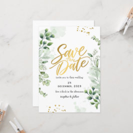 Greenery Romantic Save The Date Invitation Einladung