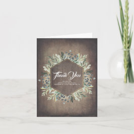 Greenery Rustic Country Wedding Vielen Dank Dankeskarte