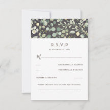 Greenery Rustic Wedding RSVP