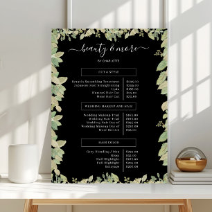Greenery Salon Preisliste Poster