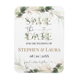 Greenery Save the Date Magnet Card