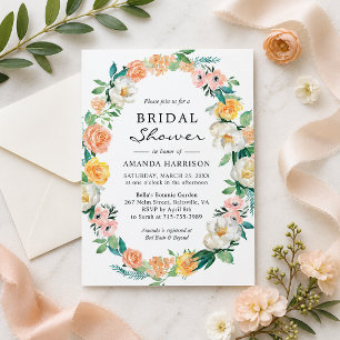 Greenery Secret Garden Florale Brautparty Einladung