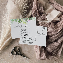 Greenery Summer Destination Save the Date Card Postkarte
