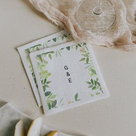 Greenery Summer Hochzeit in Urlaubsort Napkin Serviette