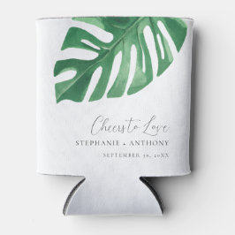 Greenery Tropical Monstera Blätter Summer Wedding Dosenkühler