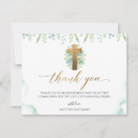 Greenery Watercolor Religious Event Vielen Dank