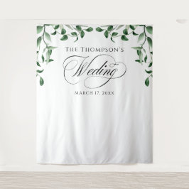 Greenery Wedding Backdrop Wandteppich
