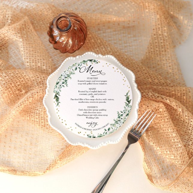 Greenery Wedding Circle Card Einladung (Von Creator hochgeladen)