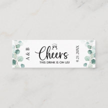 Greenery Wedding Drink Ticket Voucher