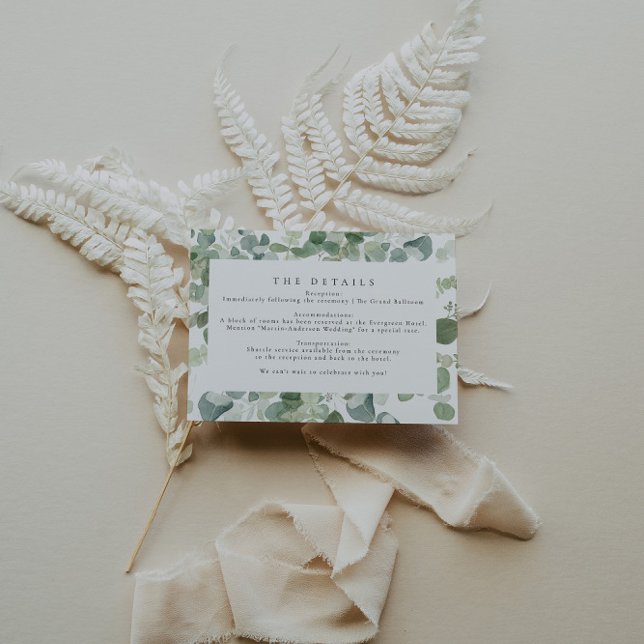 Greenery Wedding Enclosure Card Begleitkarte (Von Creator hochgeladen)