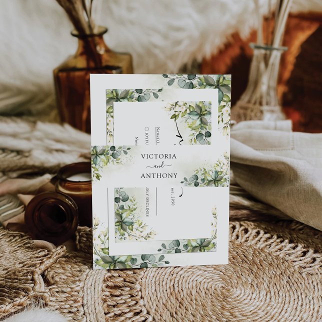 Greenery Wedding Invitation Bly Band (Von Creator hochgeladen)