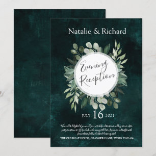 Greenery Wedding Invite, Abend Empfang Einladung
