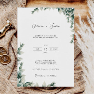 Greenery Wedding Invites Template Einladung