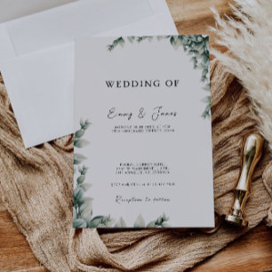 Greenery Wedding Invites Template Einladung