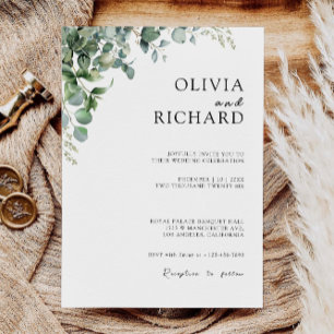 Greenery Wedding Invites Template Einladung
