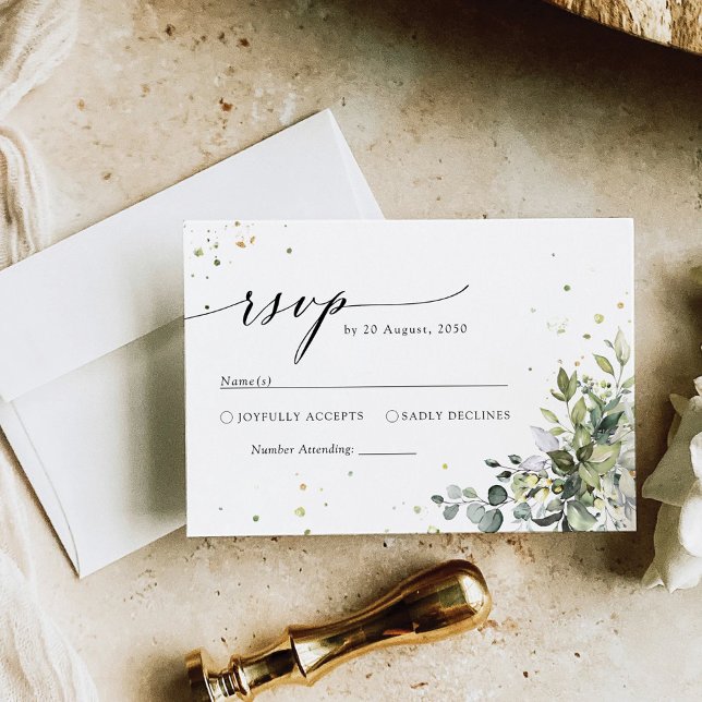 Greenery Wedding RSVP Card (Von Creator hochgeladen)