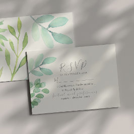 Greenery Wedding RSVP Card