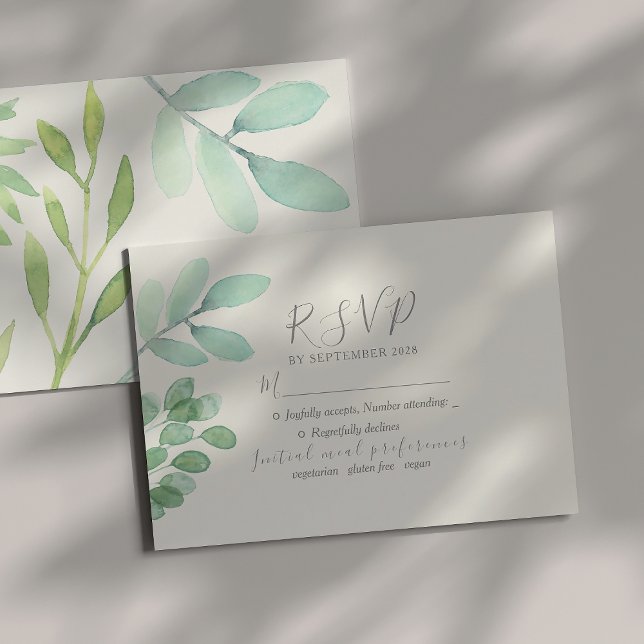 Greenery Wedding RSVP Card (Von Creator hochgeladen)