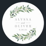 Greenery Wedding Stickers<br><div class="desc">Planen Sie ein stilvolles Fest mit diesem modernen Design,  das Ihre Gäste lieben werden. Design by © berrysweet . Printfähige digitale Dateien sind verfügbar! Besuchen Sie unsere Website unter www.berryberrysweet.com für weitere Informationen!</div>