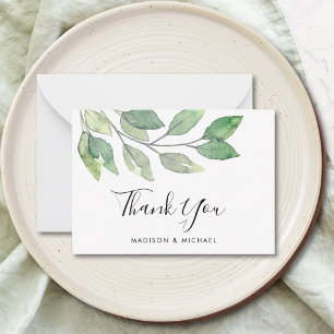 Greenery Wedding Vielen Dank Mitteilungskarte
