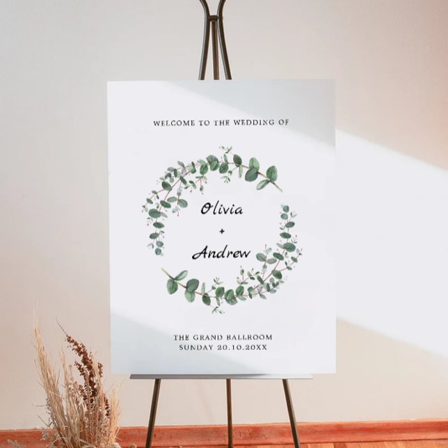 Greenery Wedding Willkommenszeichen Poster (Greenery Wedding Welcome Sign)
