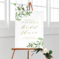 Greenery White Blume Gold Brautparty Willkommen