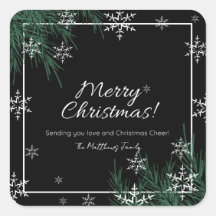 Greenery White Snowflake Weihnachtsfamilie Name