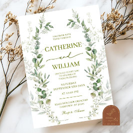Greenery Wildblume Wedding Einladung