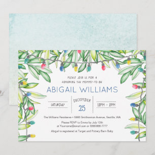 Greenery Woodland Garden Party Babydusche Einladung