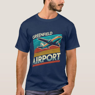 Greenfield Airport Retro T - Shirt - 70er Style
