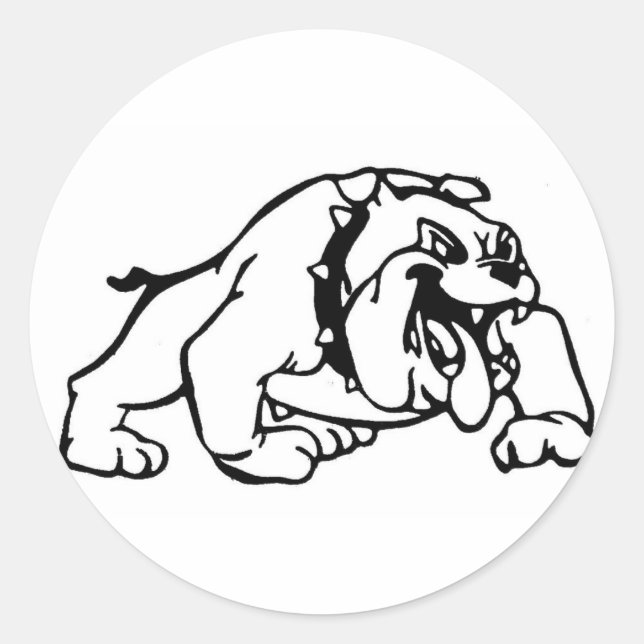 Greenfield Bulldogs Runder Aufkleber (Vorderseite)