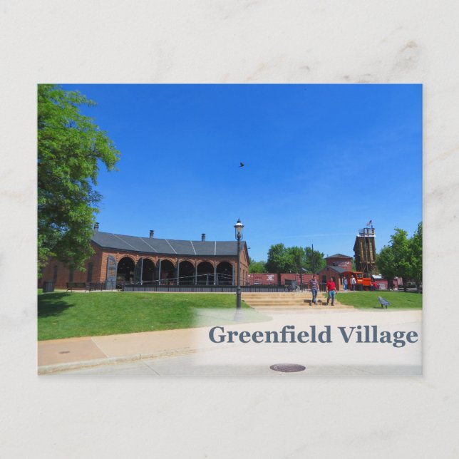 Greenfield Village Roundhouse Postcard Postkarte (Vorderseite)