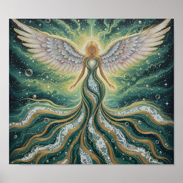 GreenGoldMysticAngel Poster (Vorne)