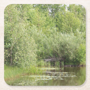 Greenhill-Teich Rechteckiger Pappuntersetzer