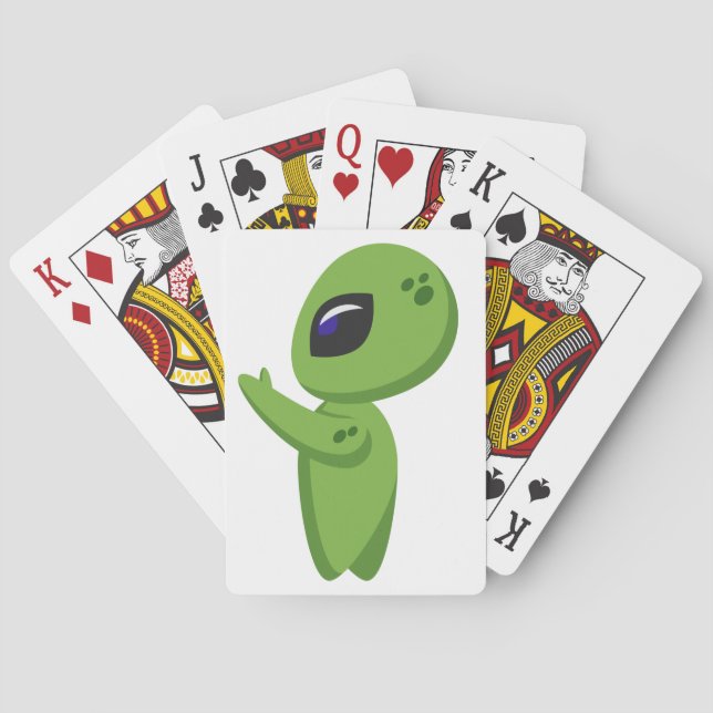 Greenie, die Alien  Spielkarten (Rückseite)